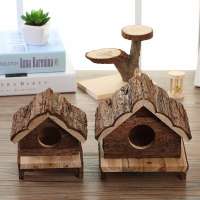 Non-toxic Natural wooden hamster cage Guinea pig house rabbit hideout small animal playground