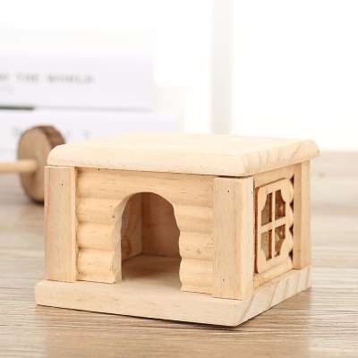 Non-toxic Natural pine wooden hamster cage play ground guinea pig